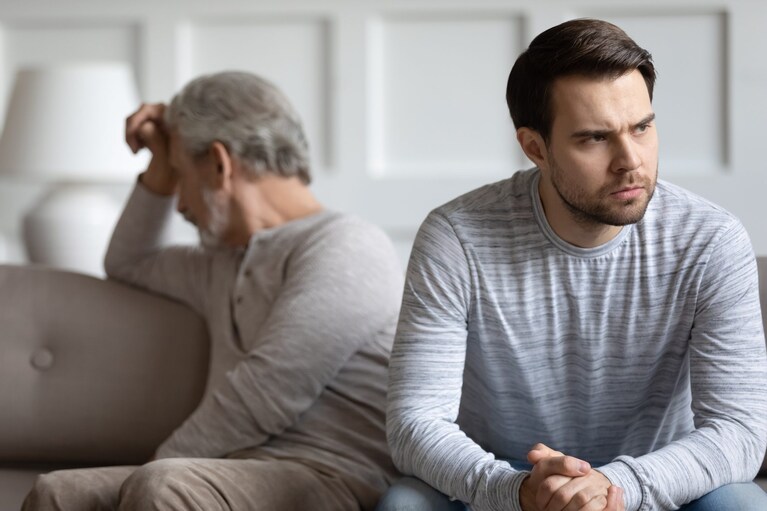 Lite padre e figlio