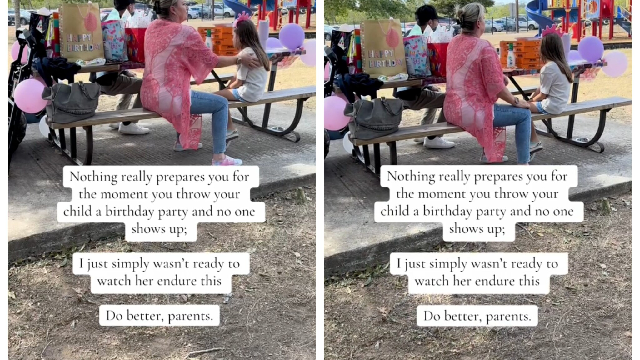 Nessuno si presenta alla festa di compleanno della bambina