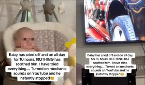 "Mio figlio si rilassa con i rumori da officina": il video postato da una madre diventa virale