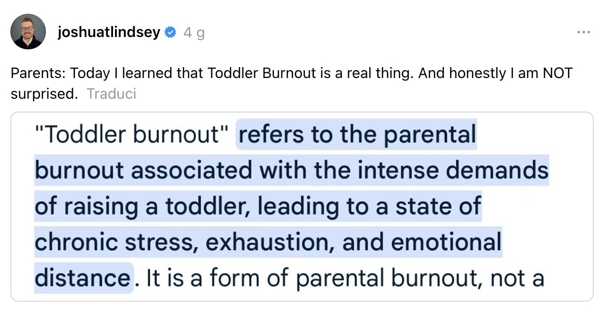 Il post condiviso su Threads da Joshua Lindsey–Harrison | Credits: Threads/@joshuatlindsey