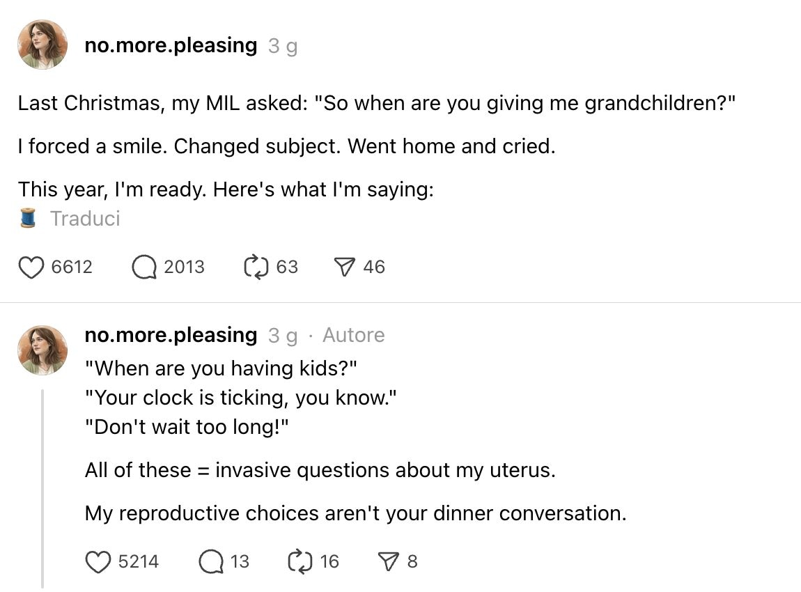 L’inizio del thread | THREADS