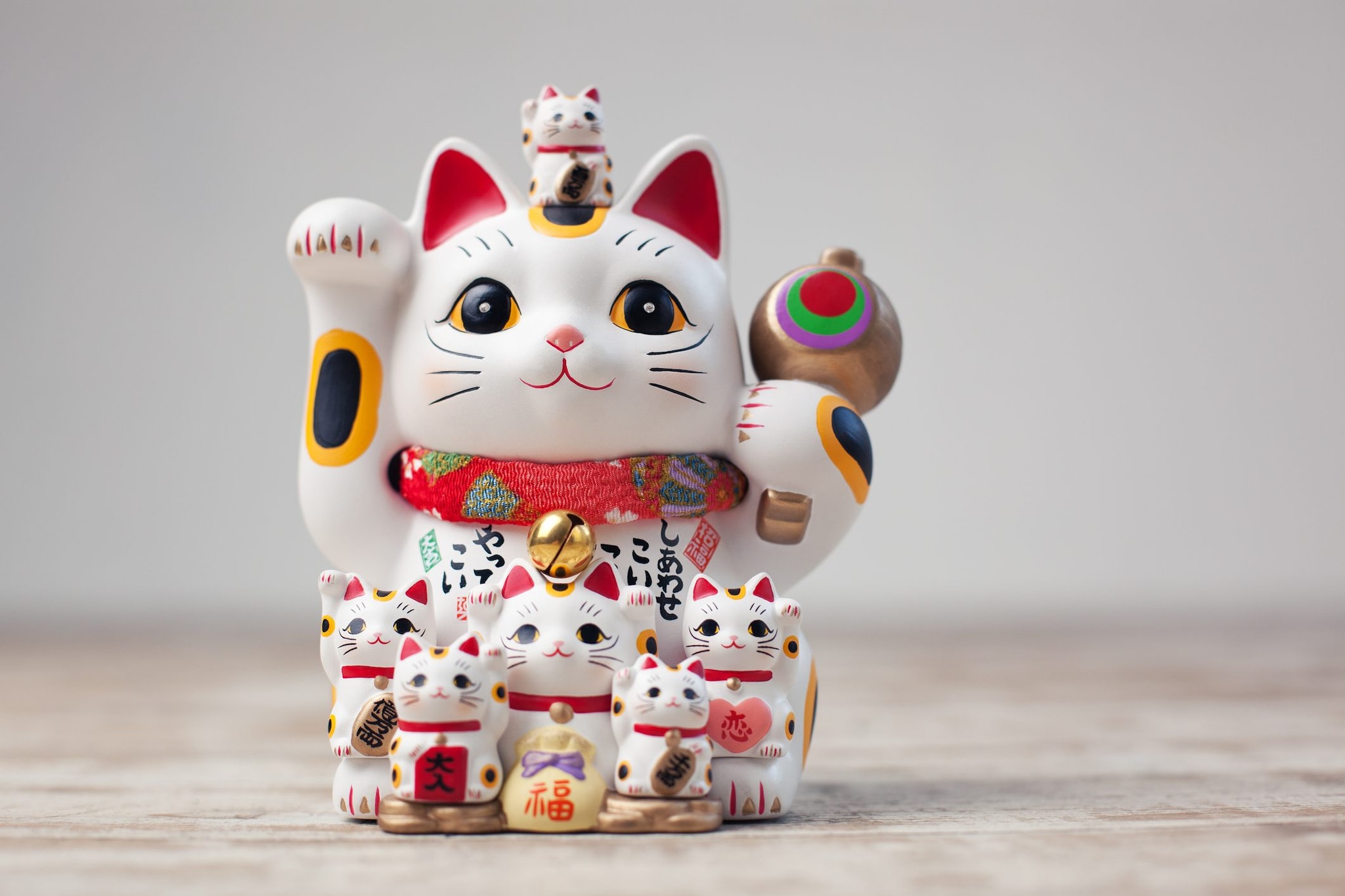 Gatto Nero Maneki Neko Feng Shui Fortunatamente Per La Protezione Di - Foto 10