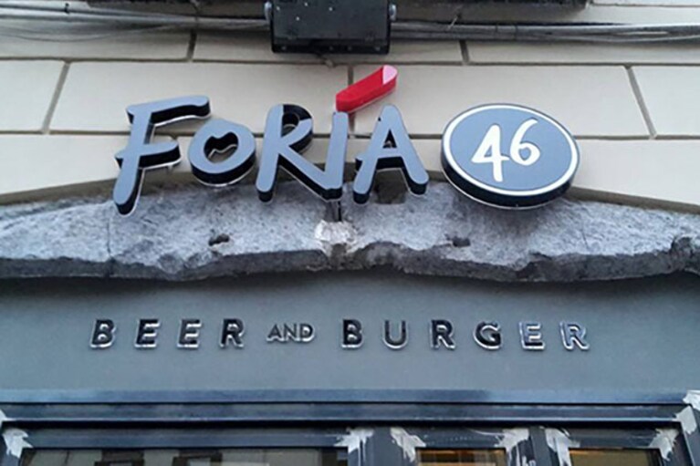 Insegna di Foria 46 Beer and Burger