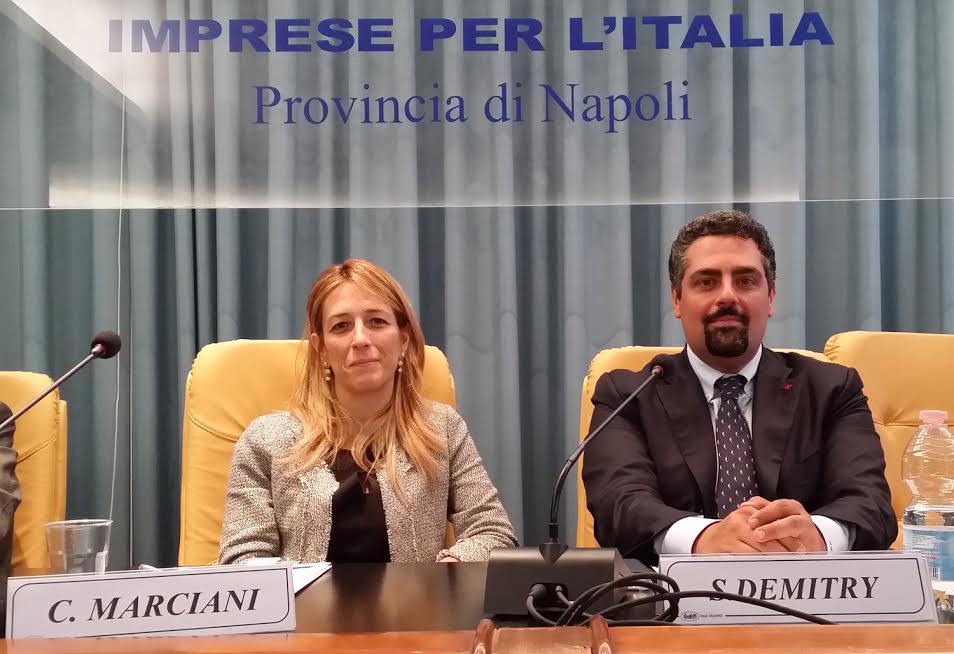 L'assessore regionale Marciani e Demitry di Confcommercio