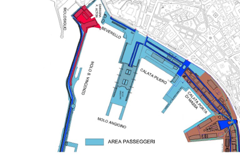 La mappa del Porto di Napoli