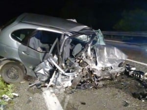 Immagine dell'incidente di questa notte a Volturara Irpina.