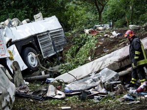 Un’immagine del terribile incidente