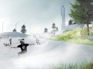 La pista da sci sull’inceneritore di Copenaghen, in Danimarca
