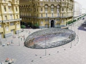 Il rendering della Stazione Duomo della Linea 1 della metropolitana di Napoli