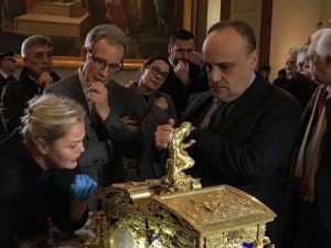 Il ministro ai Beni e alle Attività culturali, Alberto Bonisoli in visita a Capodimonte