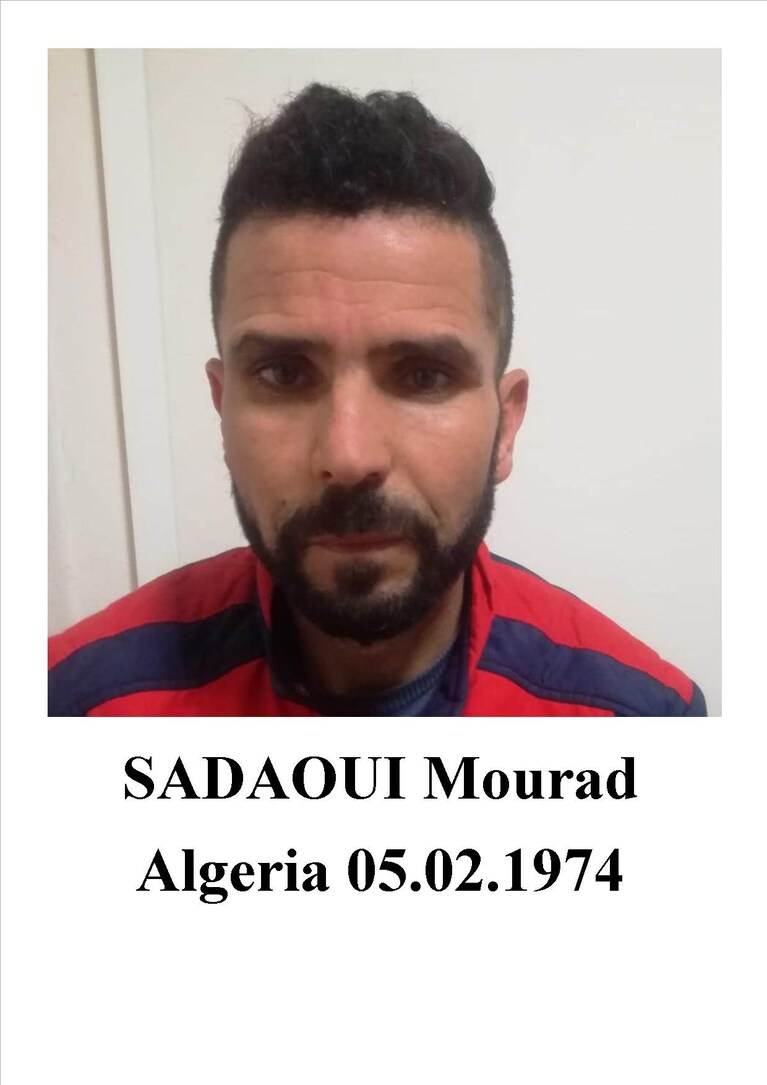 La foto di Mourad Sadaoui, il cittadino algerino catturato in un casolare di Acerra.