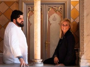 Antonino Cannavacciuolo e la moglie Cinzia Primatesta
