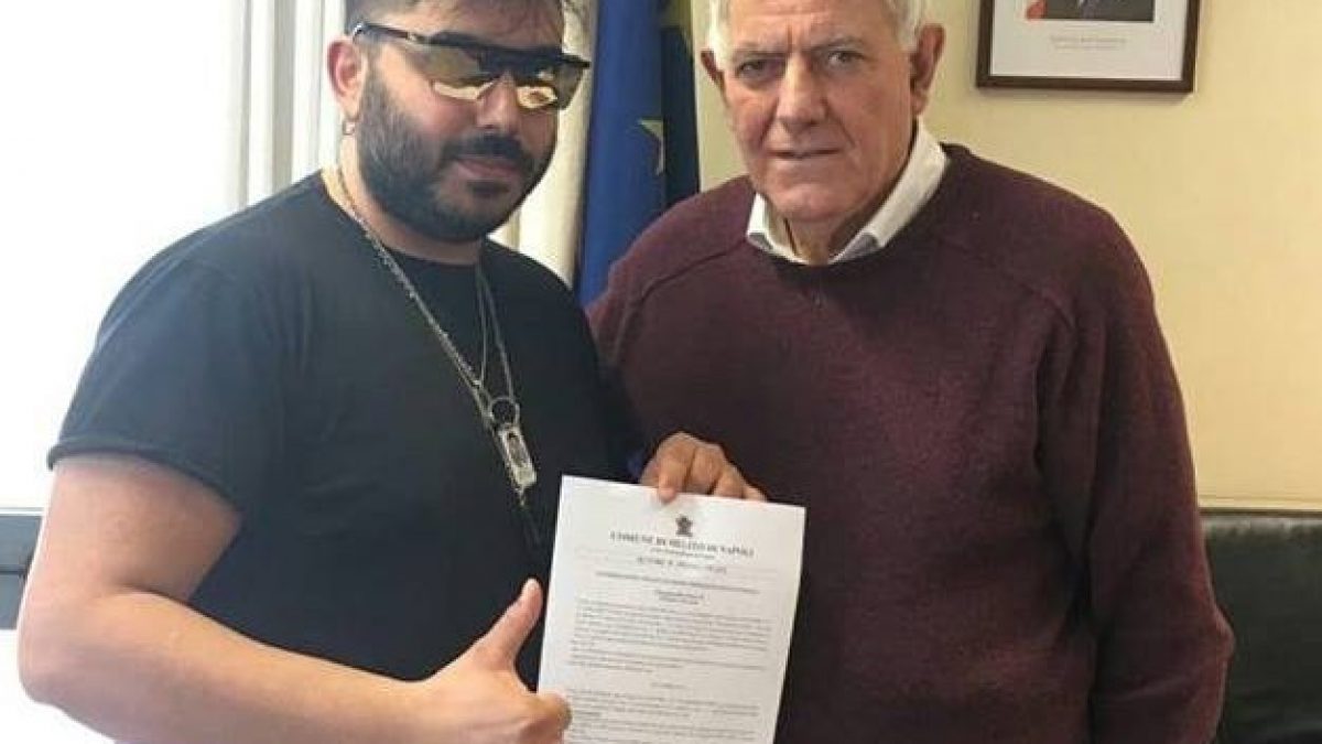 Raffaele Avolio e il sindaco di Melito Antonio Amente