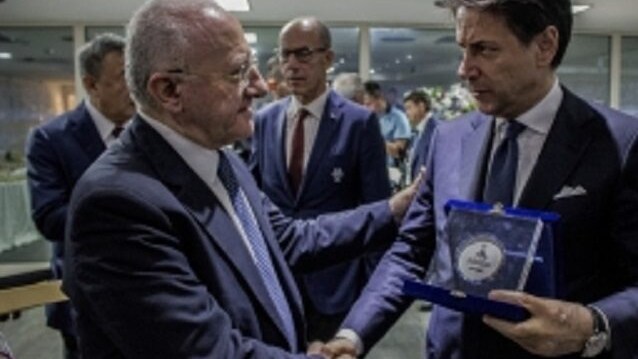 Vincenzo De Luca e Giuseppe Conte. [Foto / Regione Campania]