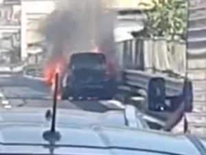 Automobile in fiamme sull’Autostrada A3 Napoli–Salerno – Foto Amalfi Notizie