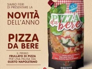 La pubblicità della "pizza da bere" apparsa su Facebook e diventata subito virale.