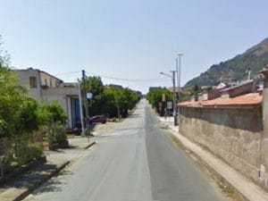Il luogo dell’investimento di Giuseppe Guerriero, nei pressi del cimitero di Pietravairano