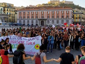 La manifestazione a Napoli
