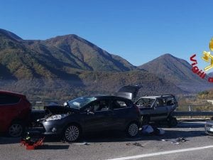 Le automobili coinvolte nell'incidente sull'Ofantina.
