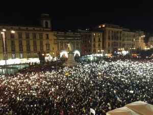 Le sardine in piazza Dante lo scorso 30 novembre