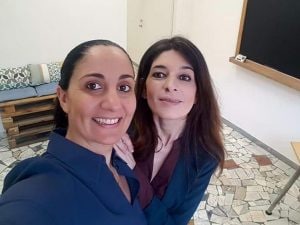 L'ex-sindaca Rosa de Lucia (a sinistra) e l'ex-assessora Cecilia D'Anna (a destra).