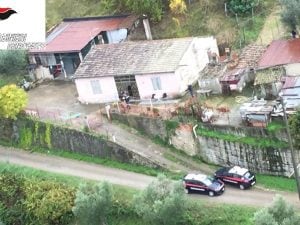 Il casolare di Benevento. dove è stato catturato il boss Sperandeo.