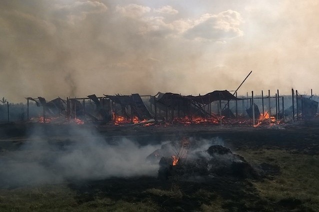 Il Rifugio Italia di Kiev distrutto da un incendio doloso