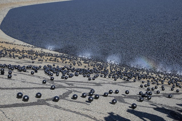 Palline di plastica per evitare la siccità