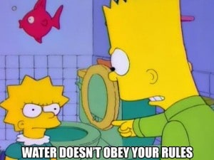 Bart a Lisa: "L’acqua non obbedisce alle tue leggi"