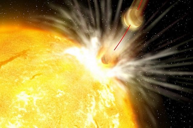 La stella killer divora un pianeta. credit: uchicago - illustrazione di Gabi Perez / Instituto de Astrofísica de Canarias