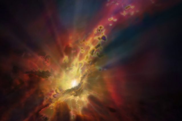 Credit: NRAO/AUI/NSF; Dana Berry/SkyWorks; ALMA (ESO/NAOJ/NRAO)