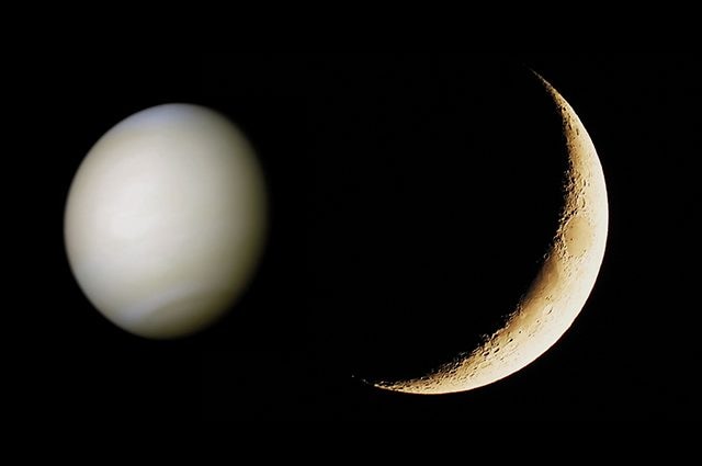 Credit: NASA (Venere) – Andrea Centini (Luna)