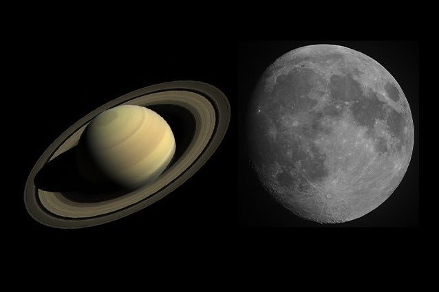 Credit: Saturno/NASA – Luna/Andrea Centini