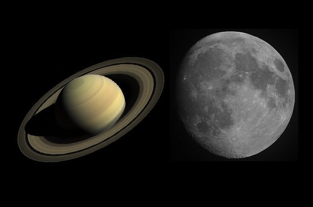 Credit: Saturno/NASA – Luna/Andrea Centini