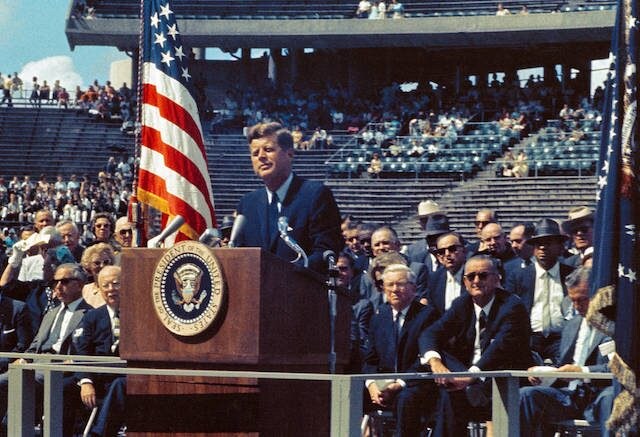 Credit: <a href="https://www.nasa.gov/content/president–kennedys–speech–at–rice–stadium" target="_blank" rel="nofollow noopener">NASA Content Administrator</a>
