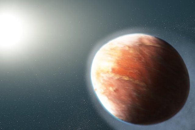 Illustrazione, Credits: <a href="https://www.nasa.gov/feature/goddard/2019/hubble–uncovers–a–heavy–metal–exoplanet–shaped–like–a–football">NASA, ESA, and J. Olmsted (STScI)</a>