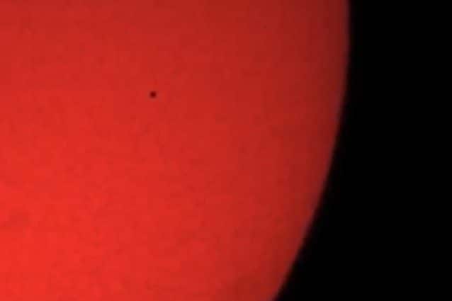 Transito di Mercurio 2019. Credit: Galileo Telescope