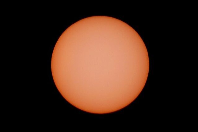 Il sole senza macchie solari. Credit: Andrea Centini