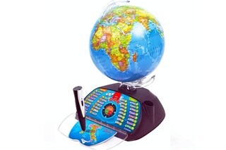 Tecnodidattica – Mappamondo Nova Rico Antiquus | Cartografia In Stile Antico Luminoso E Girevole Base In Vero Legno E Meridiano Graduato In Metallo Testi In Italiano Diametro 30 Cm