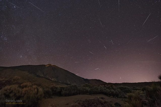 Pioggia di Quadrantidi nel cielo delle Canarie. Credit: Daniel López (El Cielo de Canarias)