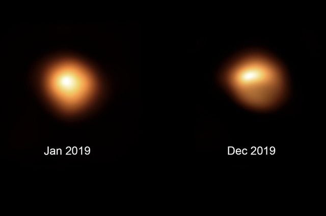 La stella Betelgeuse continua a perdere luminosità: -36% in un anno. Sta per esplodere?