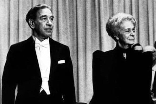 A sinistra Stanley Cohen, a destra Rita Levi Montalcini