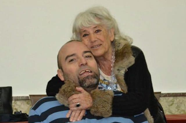 Fulvio Frisone con la madre