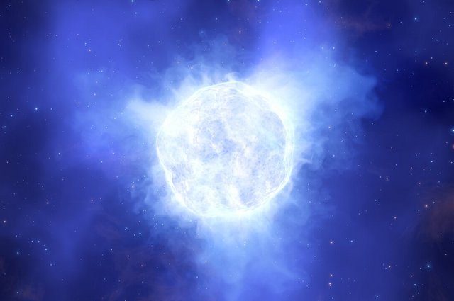 Un’illustrazione della stella scomparsa. Credit: ESO / L. Calçada