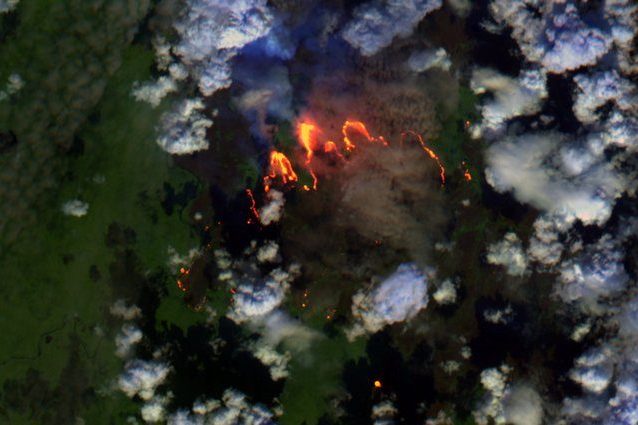 Incendi nei pressi del circolo polare Artico Credit: Sentinel/Copernicus