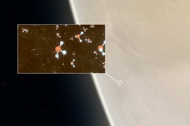 Fosifina su Venere. Credit: ESO / M. Kornmesser / L. Calçada e NASA / JPL / Caltech
