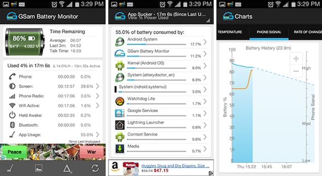 gsam battery monitor android system drains battery