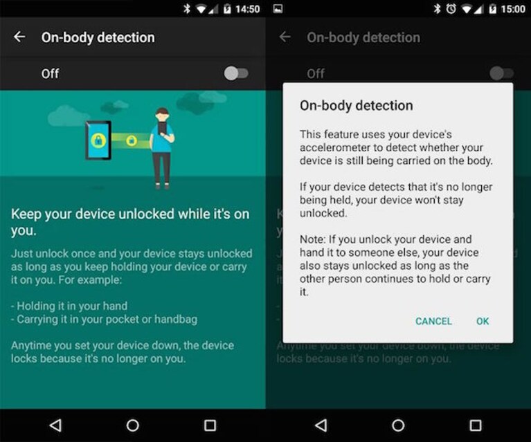 on-body detection