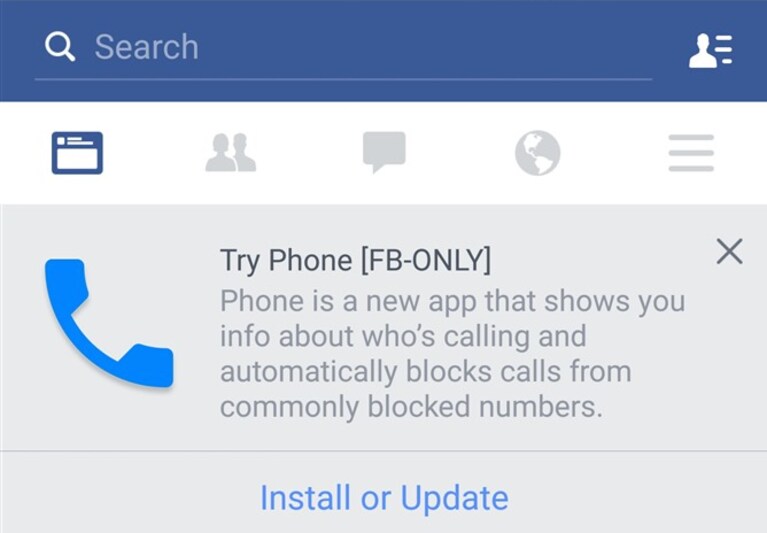 phone facebook
