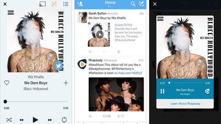 twitter musica rhapsody